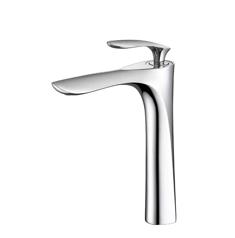 Golden Maple Leaf Basin Faucet For Hot And Cold Water Household Use Raised Washbasin Countertop Basin Single Hole Faucet