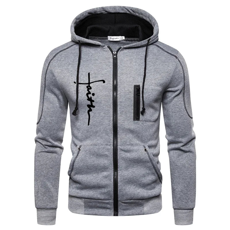 Daily Men's Tracksuit Jogging Hoodie Men Single Piece Sports Zipper Jacket Sweatshirts and Sports Pants Clothing Casual Outdoors.