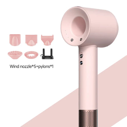 Negative ion hair dryer with high speed and no blades High power silent and quick drying Portable, suitable for home and travel.