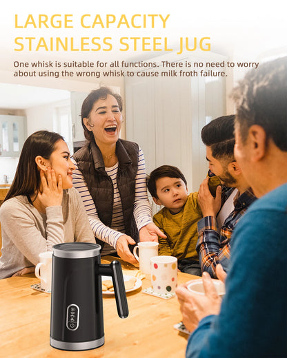 BioloMix,4 in 1 Automatic Hot and Cold Milk Frother Warmer for Latte, Foam Maker, Hot Chocolates, Cappuccino.