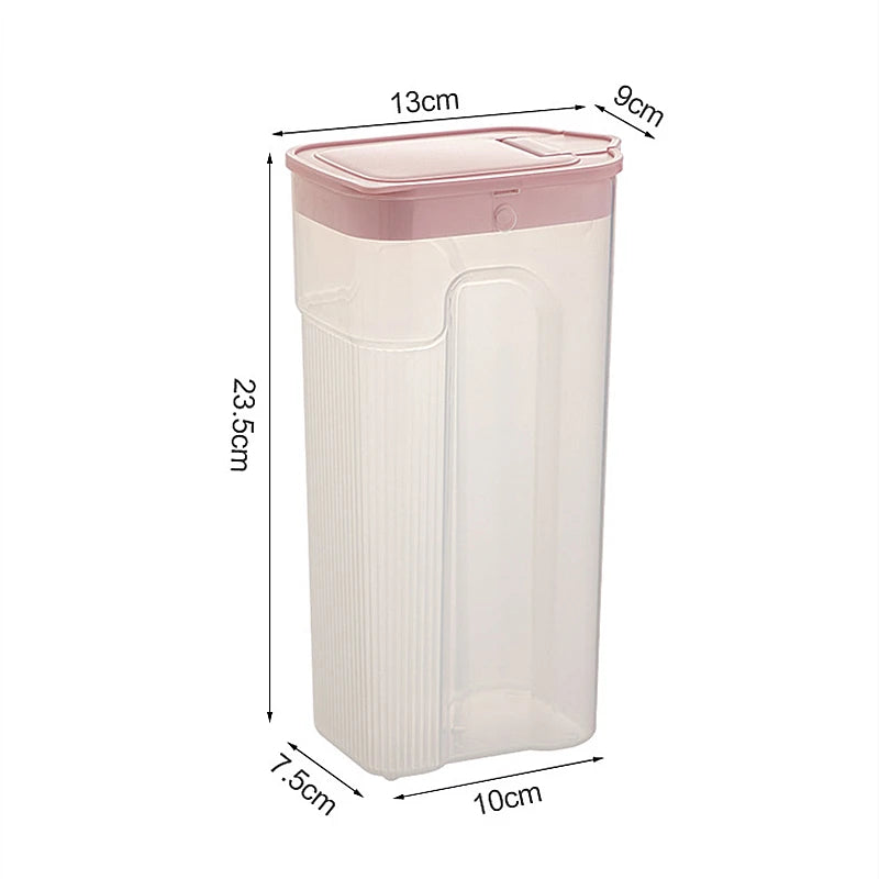 Kitchen Transparent Sealed Jar Plastic Household Cereals Grains Storage Box Hermetic Cans Organizer Bulk Classified Container.
