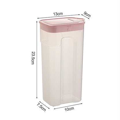 Kitchen Transparent Sealed Jar Plastic Household Cereals Grains Storage Box Hermetic Cans Organizer Bulk Classified Container.