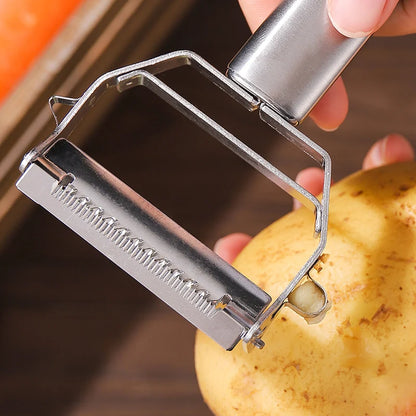 Kitchen Vegetable Peeler Stainless Steel Potato Peeler Slicer Korean Carrot Grater Shredder Multifunctional Fruit Veggie Tools.