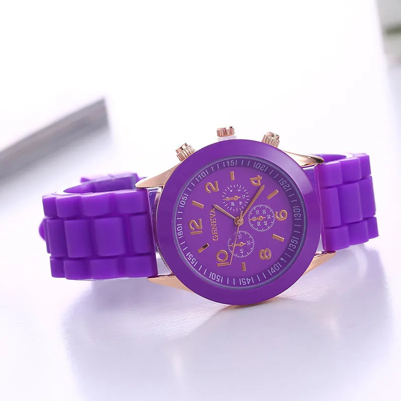 2025 New Fashion Luxury Brand Women's Watch Silicone Strap Quartz Wrist Watch for Female Relogio Feminino Zegarki.
