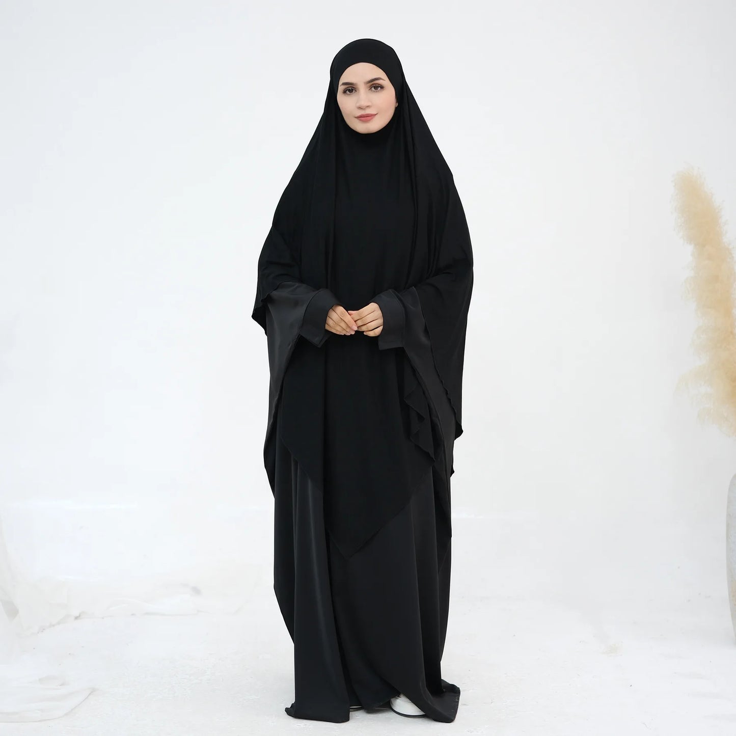 Extra Long Khimar Hijab Scarf Jersey Cotton Muslim Prayer Clothes Islamic Jilbab Khimars for Women Hijabs Veil Niqab Ramadan Eid