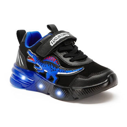 EXDINO Dinosaur Little Kids Spring Autumn LED Light Up Shoes Children Spinosaurus Boys Glowing Casual Sports Sneakers Non-slip.