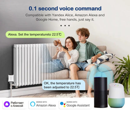 Smart Tuya WiFi/Zigbee TRV Thermostatic Head Radiator Valve Actuator Home Remote Temperature Controller Alexa Google Home Alice.
