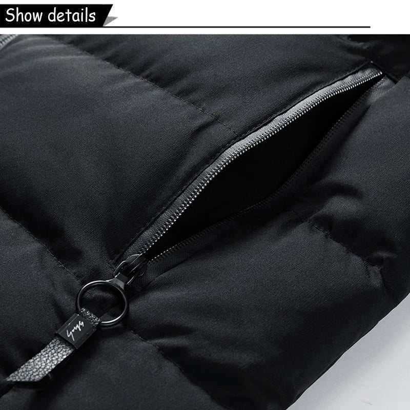 Men Autumn Sleeveless Outdoors Casual Solid Warm Vest Men Winter Detachable Hooded Fleece Pocket Zipper Fashion Vest Male Coat.