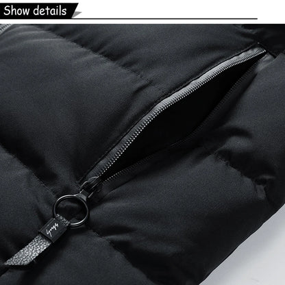 Men Autumn Sleeveless Outdoors Casual Solid Warm Vest Men Winter Detachable Hooded Fleece Pocket Zipper Fashion Vest Male Coat.