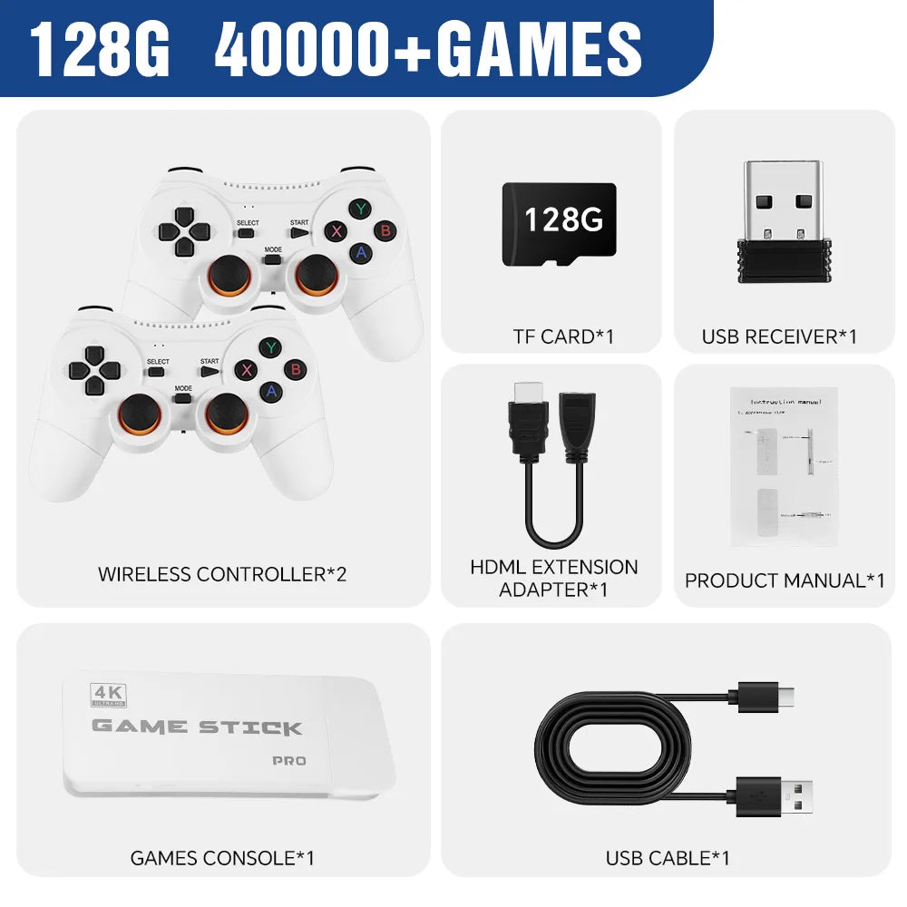 M15 4K Video Game Console Game Stick Retro Handheld Game Player M8 Plus  Built-in 30000 Games For GBA/SFC/Arcade Game Boy Gift.