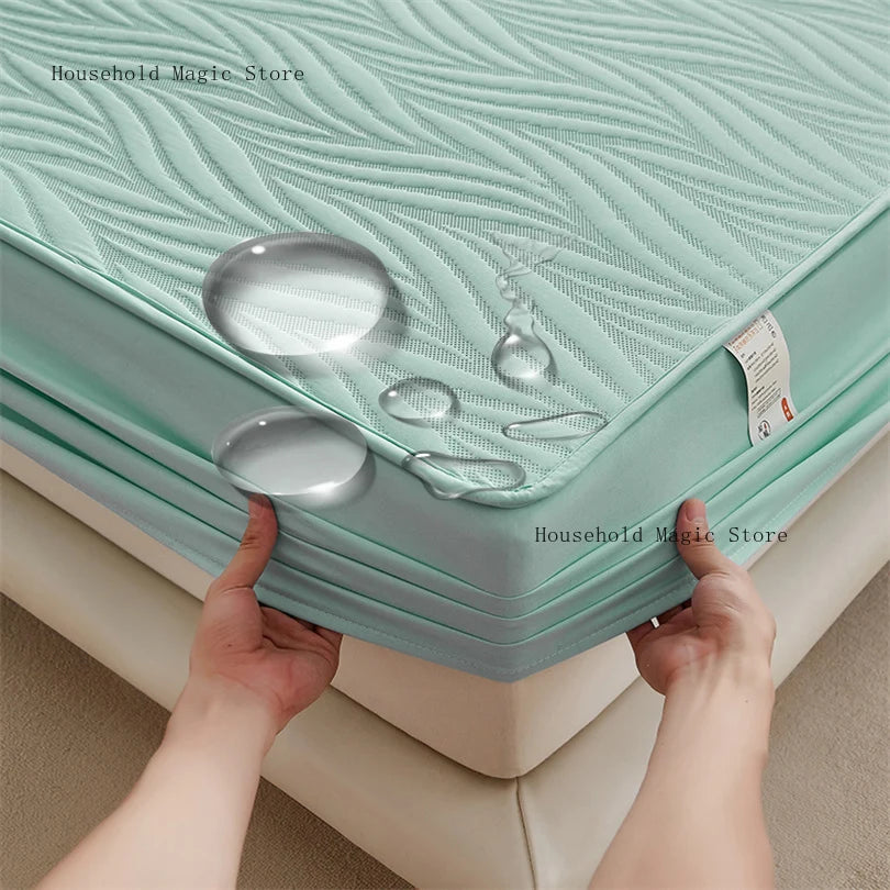 Waterproof Thicken Mattress Cover Quilted Cotton Mat Bed Covers Pad Skin-friendly Fitted Sheet Mattress Protector 100/150/180.