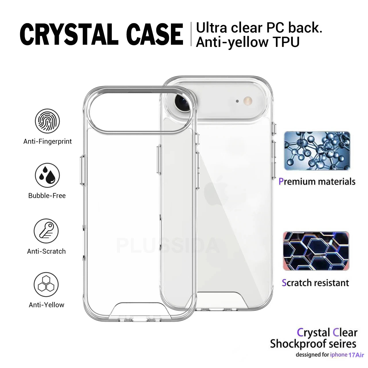 Clear Case For iPhone 17 16 Pro Max 17 Air Case 16 15 14 13 12 11 Pro Max Case For Magsafe for iPhone16 Plus Luxury Cover Cases.