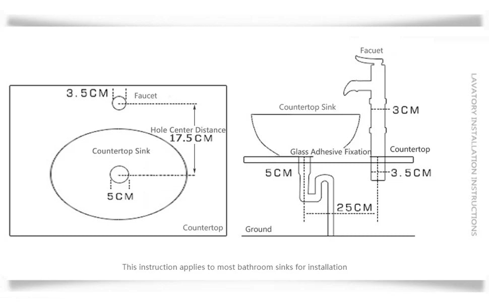 KEMAIDI Ovales Waschbecken mit Wasserhahn, weiße Marmorierung, Badezimmer-Waschbecken über der Theke, Keramik-Waschbecken für Badezimmermischer