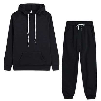 Autumn Women's Fleece Tracksuit 2 Pieces Set Pullover Hoodies+Pants Sport Suit Female Winter Warm Sweatshirt Suit for Woman.