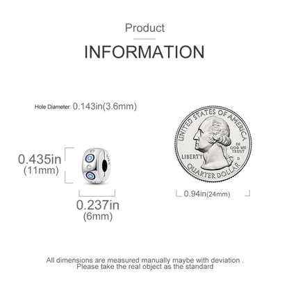 Silver Clasp 925 Sterling Silver CZ pave Clip Charms Daisy Beads Stopper Safety Chain fit Original Bangle Bracelet Jewelry Clip