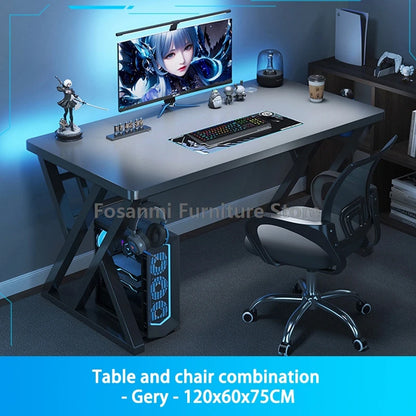 Kompaktes Büro-Schreibtisch- und Stuhl-Set, ergonomischer Computer-Stuhl aus Netzstoff, Tisch zum Spielen, Schreiben, moderne Wohnmöbel, Schreibtische, Stühle-Sets