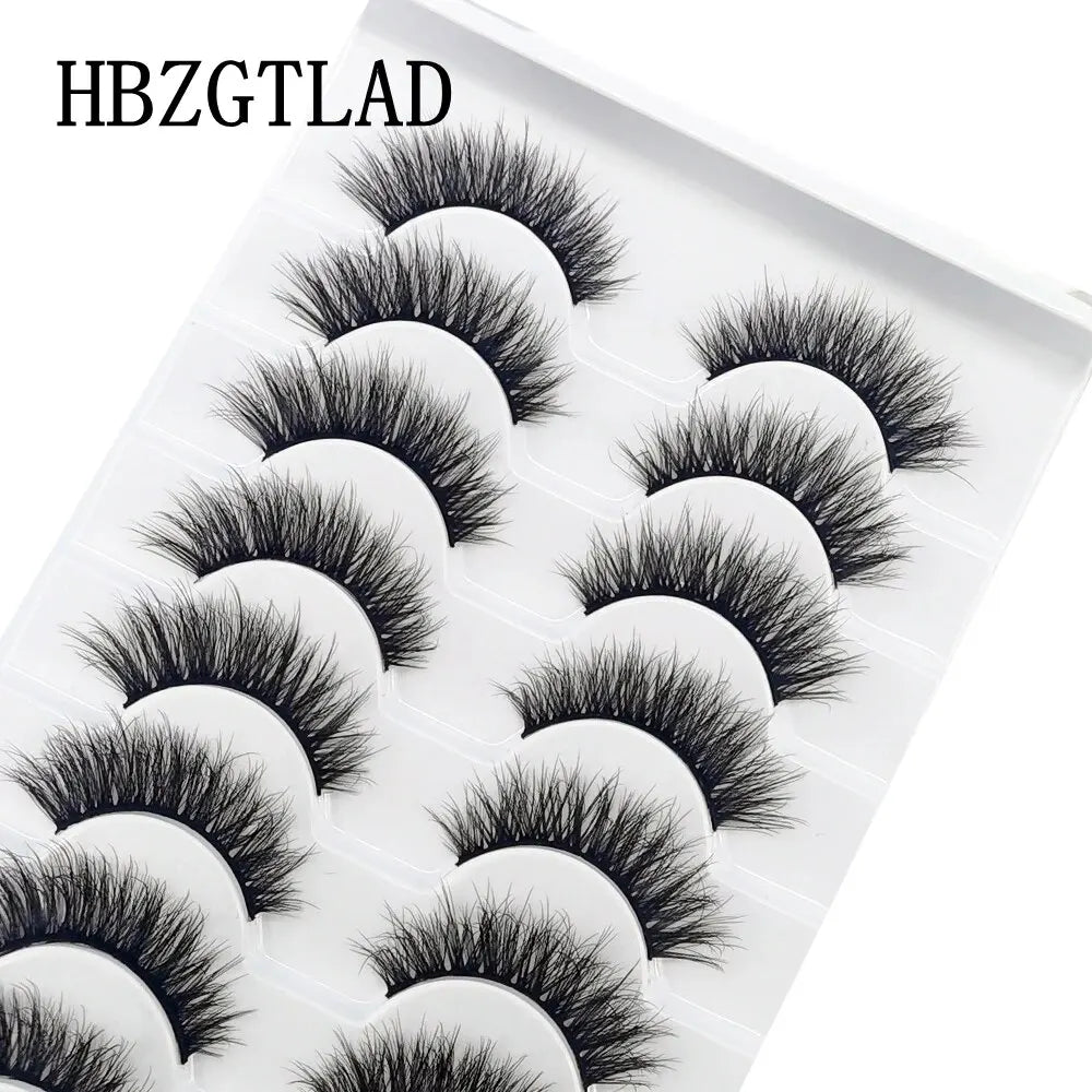 10 Pairs Lashes Fluffy Soft Russian Volumes Mink Lashes 3D Mink Eyelashes Lashes Reusable Fluffy False Lashes Russian Extensions.