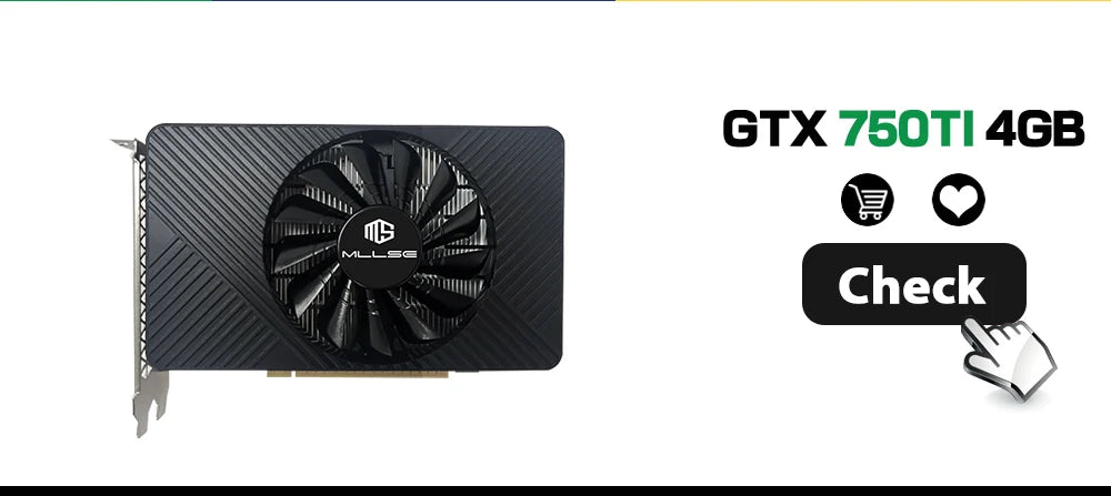 MLLSE GTX 750Ti 4GB Graphics Card GDDR5 128Bit HDMI DVI VGA PCI-E 3.0 Geforce GPU Gtx 750ti Gaming Video Card Placa De Video.