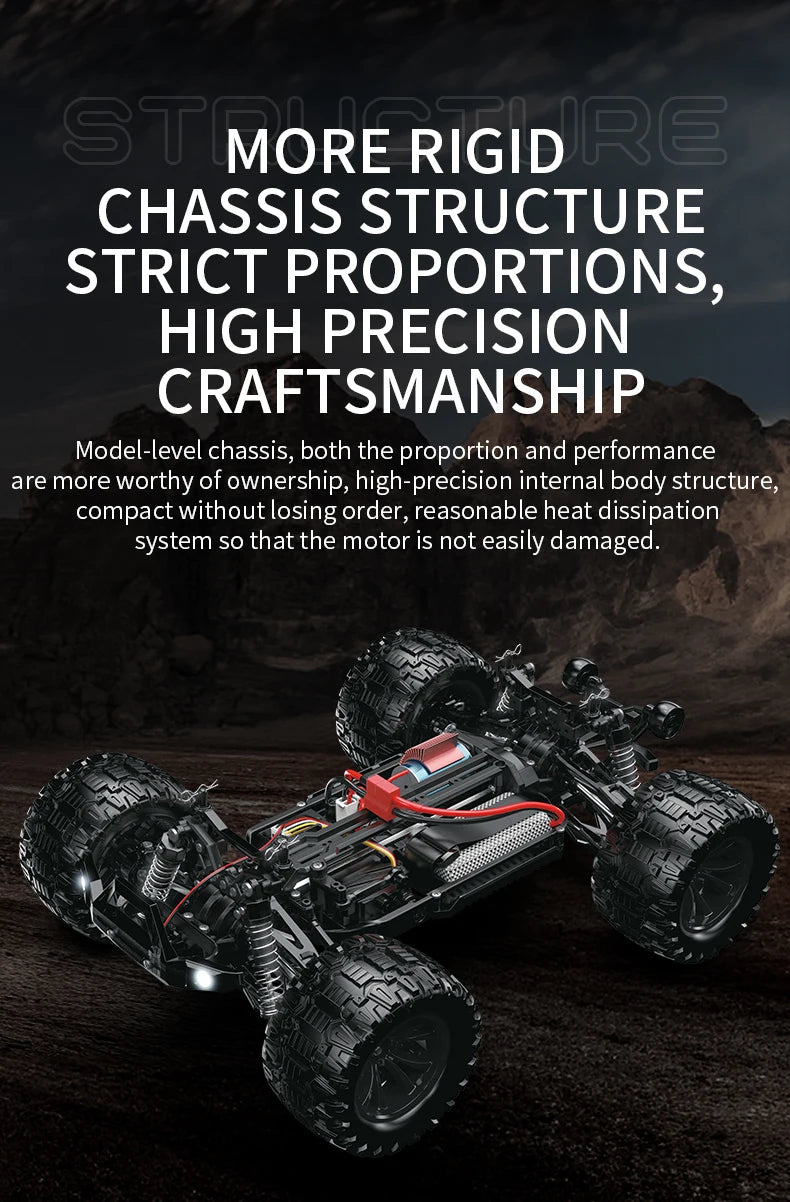 Teeggi 4WD 2.4G RC Drift Car 80KM/H 1:14 High Speed Off-Road Racing Car Brushless 3S Remote Controller Car Truck Toy For Gift.