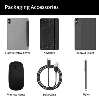 PRITOM TOUCH 10 Plus 10 Inch Android 13 Tablet, 8(4+4)GB+64GB 1TB Expand, WiFi 6, Dual Box Speakers, BT5.0, Google GMS, 2.0GHz.