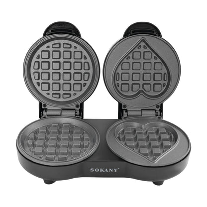 2-Slices Home Electric Waffle Maker| Non-stick Multi-function Breakfast Waffles Machine|Cooking Kitchen Appliances.