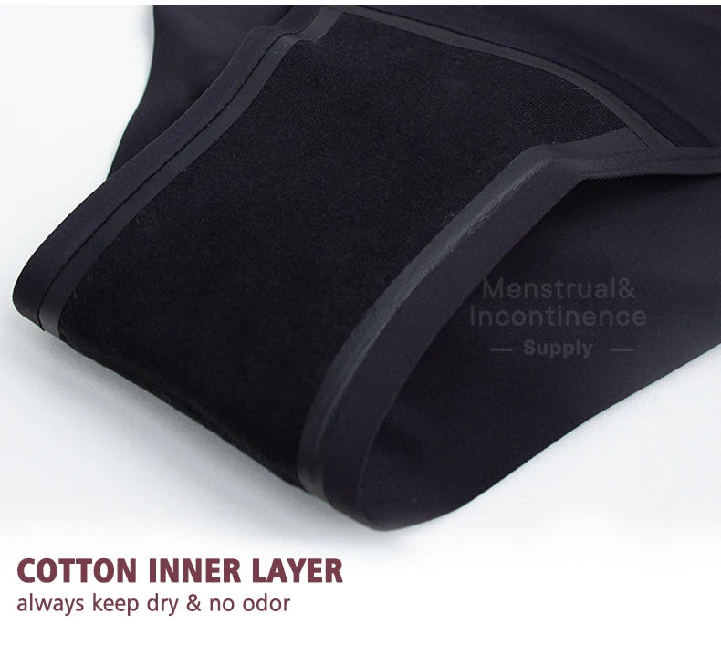 High Waist Period Panties for Women 4-Layer Leakproof Protection Heavy Absorption Menstrual Panties Breathable Reusable.