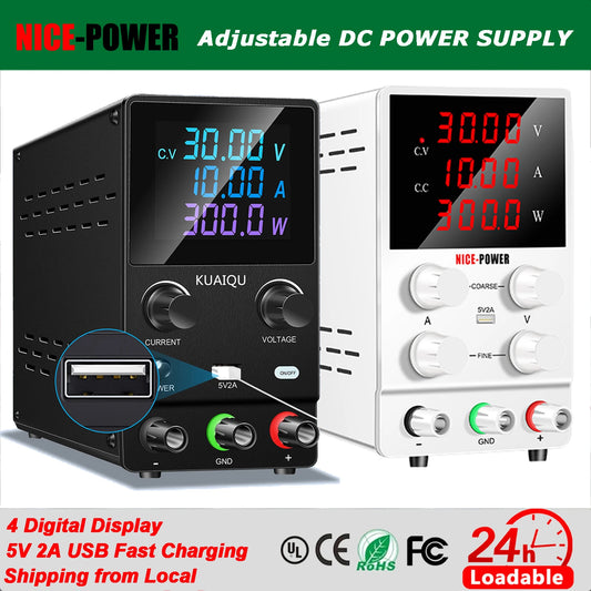 DC Lab Power Supply 30V 10A Adjustable Power Source For Phone Repair 24V 48V 72V Switching Power Supply Battery Fast Charging.