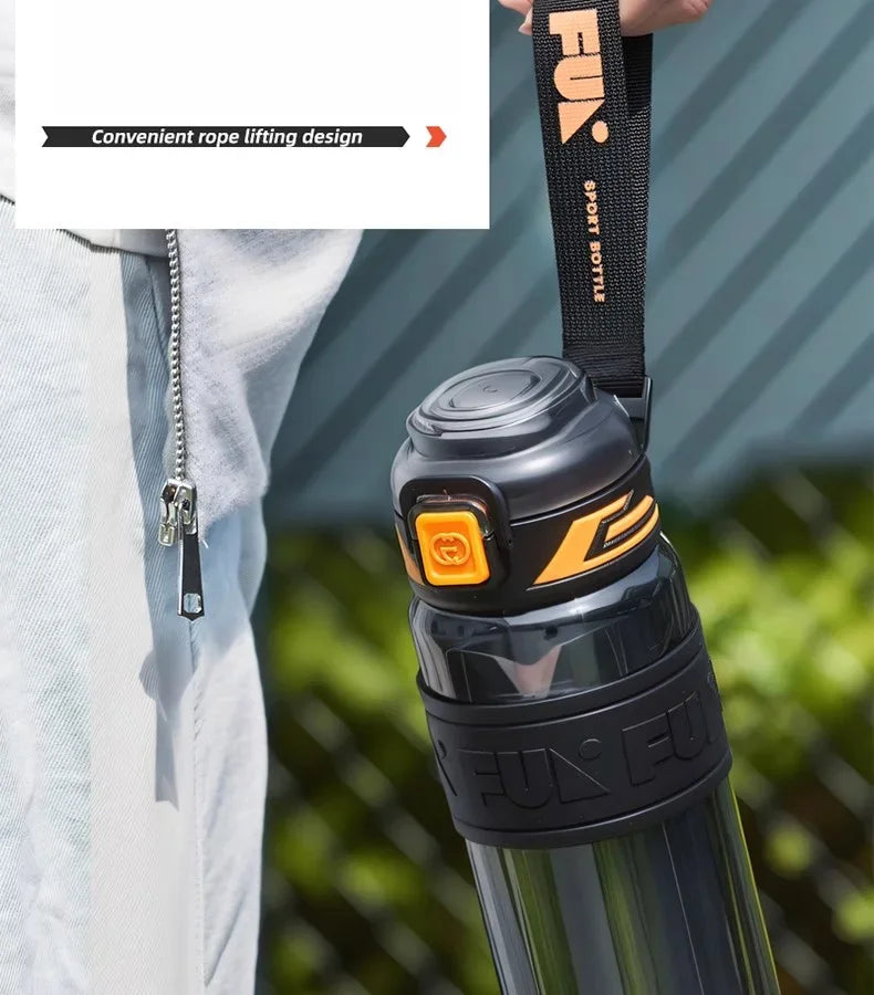 Portable Sports Water Cup For Men Tritan Material One Key Open Cover Fitness Cups High Temperature Seal Leakproof Kettle.