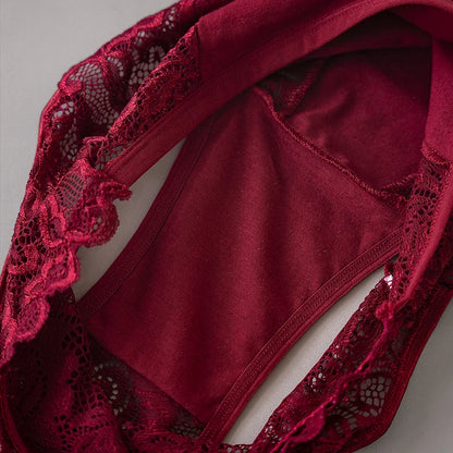 3PCS/Set Luxury Floral Embroidery Lace Panties Women Briefs Sexy Hollow Lingerie Female Underwear Ladies Breathable Underpants.