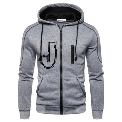 Men's Clothing Casual High Quality Autumn Winter Outdoors Hoodie Daily Jogging Sports Single Piece Zipper Jacket and Sport Pants.