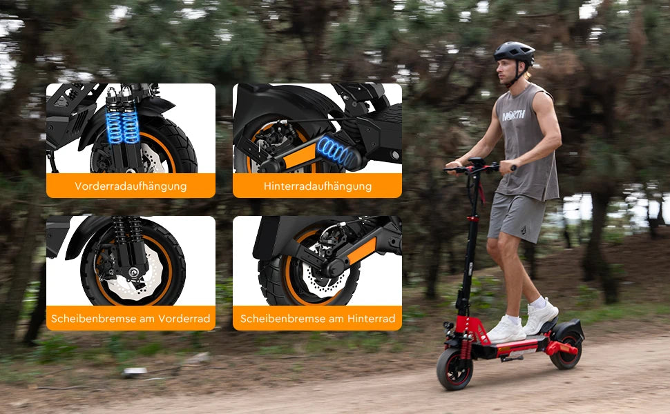RCB Electric Scooter D5/D5 PRO ABE (premium version), NFC/Indicator/APP, 500W Motor Peak 1600, 10" Commuting E Scooter for Adult.