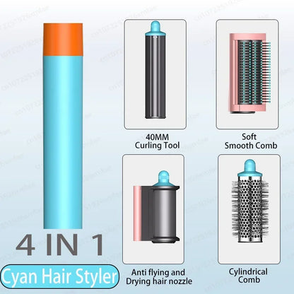 6 IN 1 High-Speed Hot Air Styler,1300W Power Hair Dryer Brush,Negative Ions Multi Styler for Straight,Wavy,Curly,and Coily Hair
