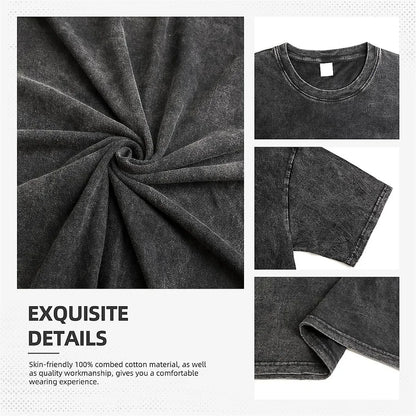 Mens T Shirt Tekken 8 Washed T-Shirts Trendy Cool Hot Game Summer Tee Shirt Y2K Retro Custom Logo Casual Tops Gift Idea.