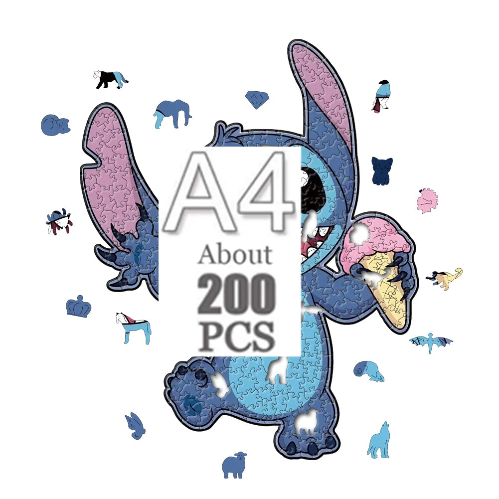 Cartoon animal wooden puzzle Film elements figure Popular classics wood jigsaws for adult kids Educational toy.