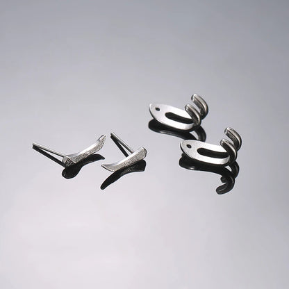 New Punk Earring For Men Detachable Dual Purpose Stud Earrings Prong Ear Charms Fashion Jewelry.