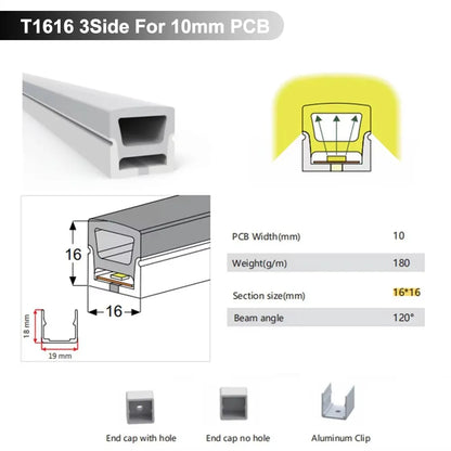 IP67 Waterproof Led Neon Silicone Flexible Cover Tube Suitable For WS2812B WS2811 5050 RGB 5mm 8mm 10mm 12mm PCB Light Strip