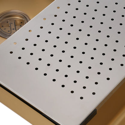 Gold 30 × 18 × 9 Inch 304 Stainless Steel Sink Undercarriage Kitchen Sink Stainless Steel Sink For Restaurants Dessert Shops Etc