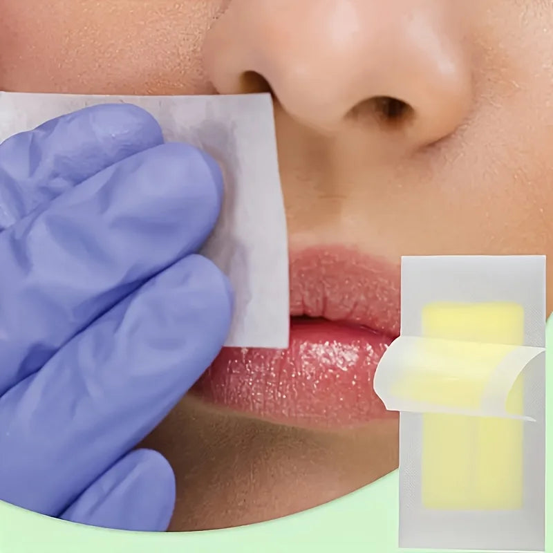 20pcs Hair removal wax paper for lips, facial beard, lips, eyebrows, high bikini line, multi-purpose hair removal wax paper.