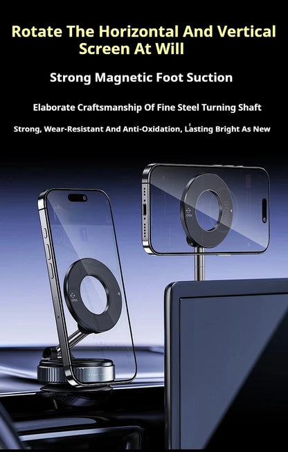 Xiaomi Magsafe Car Phone Holder Suction Cup Vacuum Magnetic Phone Stand 360° rotatable and Foldable Suction Cup Phone Holder.
