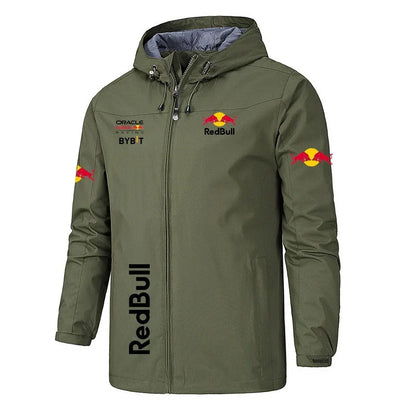 2026 Spring Autumn Motorcycle Jacket Red Bull Logo Printed Jacket Autumn Men's Zip Jacket Red Bull Logo Men's Jacket S-5XL.