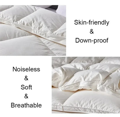 Goodnight Kiss 100% White Duck Down Comforter Lightweight Spring Autumn Blanket Quilt Soft Luxury Warm Winter Duvet Insert.