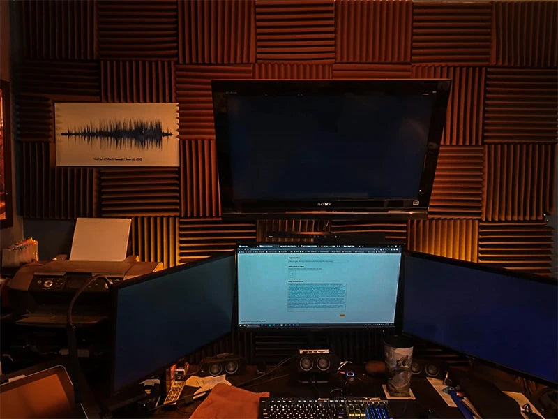 TOUO Sound-Absorbing Foam 6-48 Pcs Acoustic Foam Panels Wall Soundproofing Studio Acoustic Treatment Sound Absorbing Material