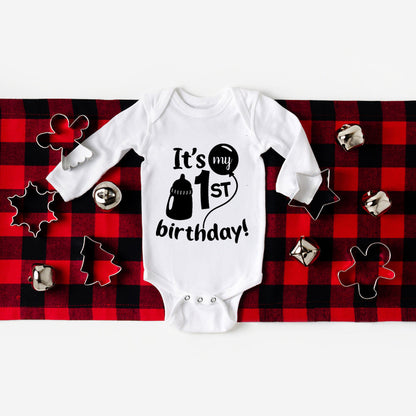 Mein erster Geburtstag Bodys Körper Baby Kleidung Kinder Overall Geburtstag Party Geschenk Jungen Mädchen Strampler Säugling Winter Mode Overall.
