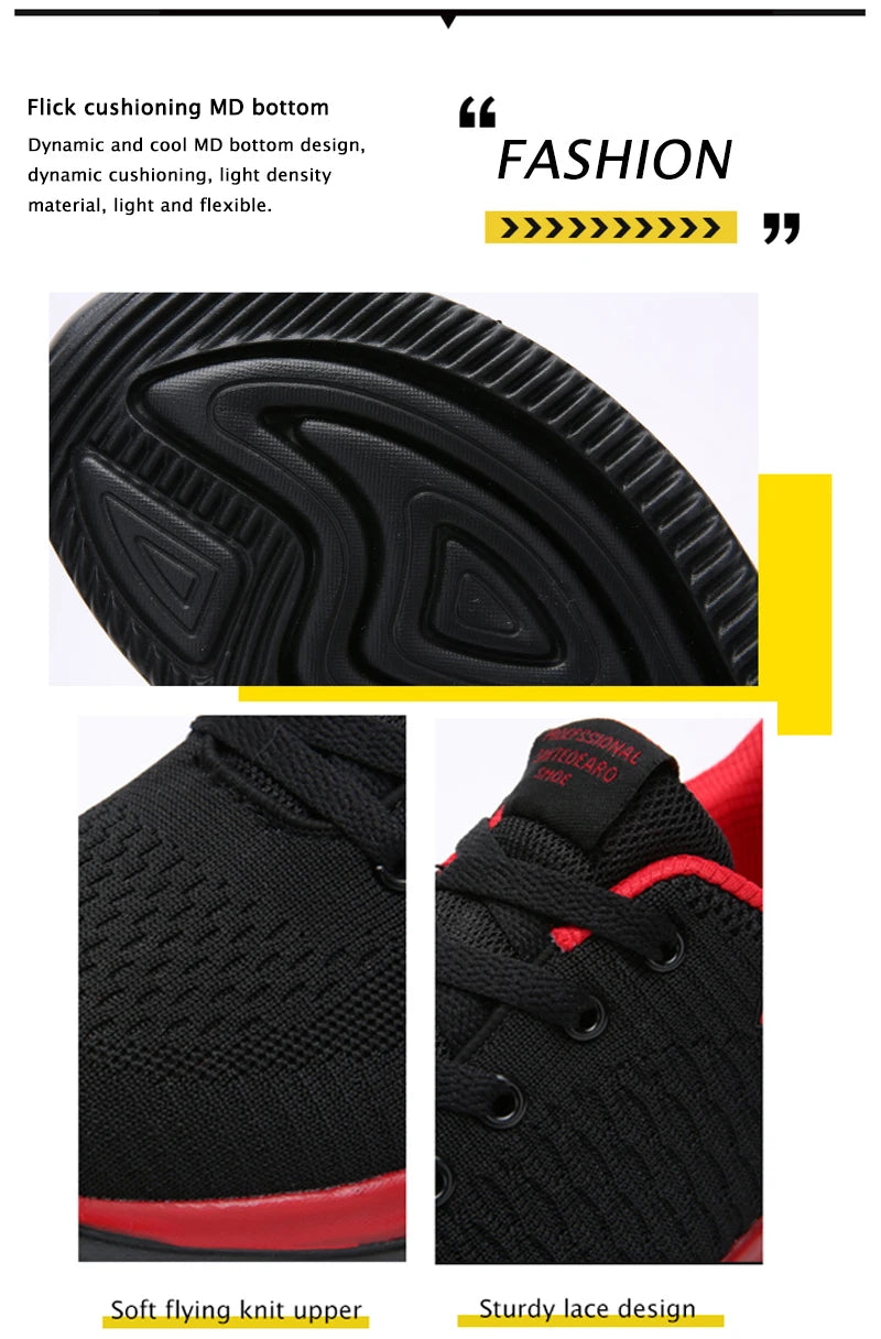Men Women Knit Sneakers Breathable Athletic Running Walking Gym Shoes.