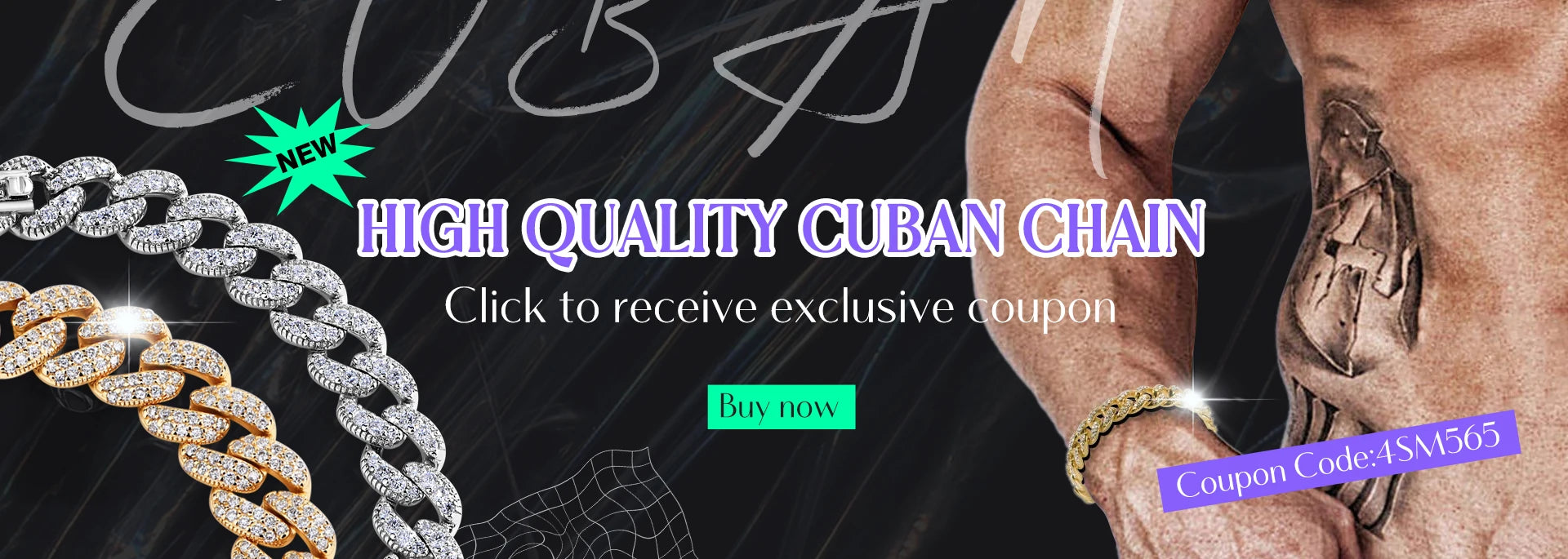 ATTAGEMS DVVS1 Full Moissanite Cuba Chain for Man Women 925 Sterling Silver 18k Gold Plated Hip Hop Tennis Bracelet Fine Jewelry.