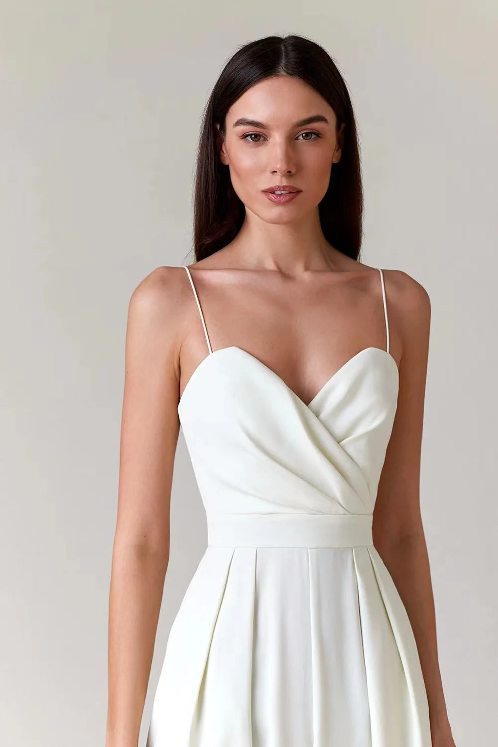 2023 Spring Chiffon Sexy Joker Solid Elegant Spaghetti Strap European and American Women's High Waist Wide Leg Jumpsuits.