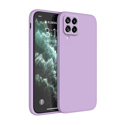 Funda Original Phone Case for Samsung A12 M12 A22 M22 A32 A42 A52 A72 5G Matte Silicone Camera Protective Cover Cases.