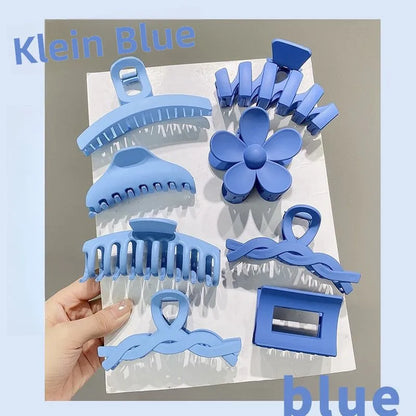 Matte Flower Hair Grips Set for Women Fairy Style Fresh Sweet Headwear for Updo Hairdo Back of Head Hair Accessories.