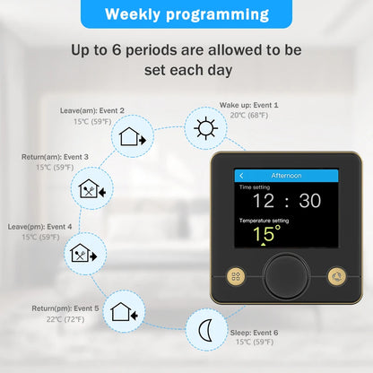 Tuya Wifi Heating Thermostat Smart Thermostat Gas Boiler  Floor Heating Termostato Digital Temperature Controller Smart Life Ale.