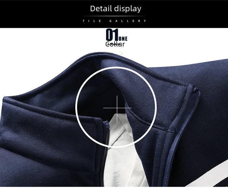 Casual Sports Suit Men's Spring Autumn Korean Style Trendy Running Clothes Sweatshirt Jacket Combinations Men's Wear Clothing.